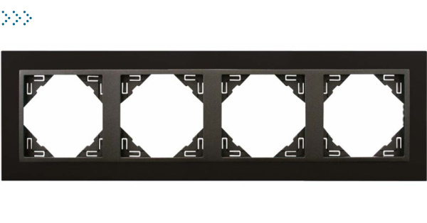 4-х местная рамка, черный/серый (90940 TPS)